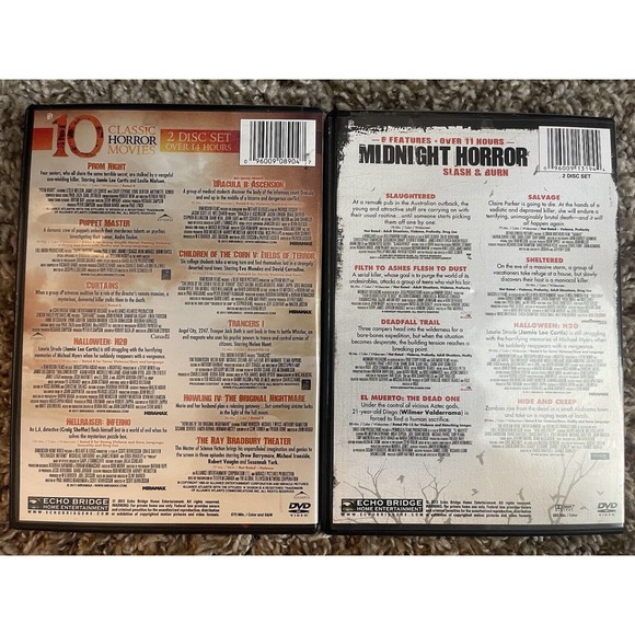 2 Horror Movie Disc Sets - 18 Popular Horror Movies Total Of The Best & Scariest - Picture 3 of 4